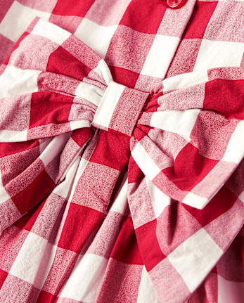 Girls Mommy And Me Gingham Ruffle Dress - American Cutie