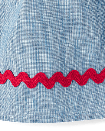Girls Embroidered Cherry Halter Dress - Sweet Summer