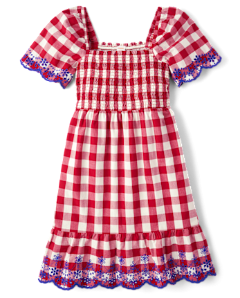 Womens Mommy And Me Gingham Ruffle Dress - American Cutie