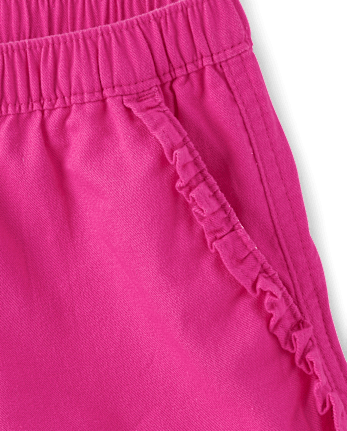 Girls Ruffle Pull On Shorts - Little Essentials