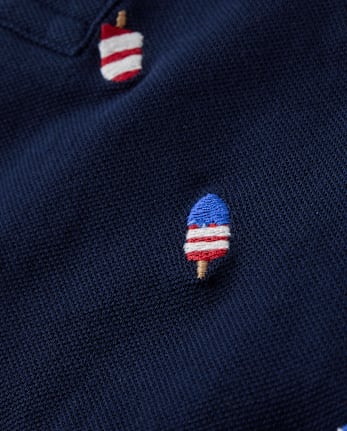 Boys Embroidered Ice Pop Polo - American Cutie
