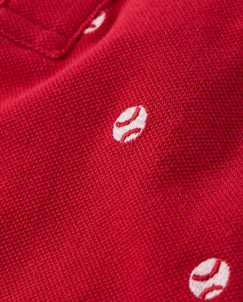Boys Embroidered Baseball Polo - Sweet Summer