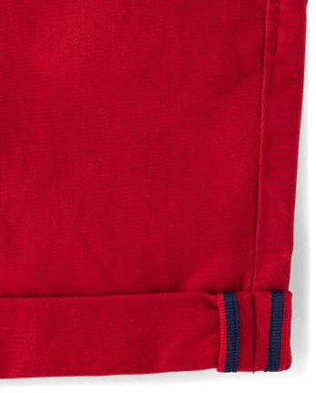 Boys Roll Cuff Pull On Shorts - American Cutie