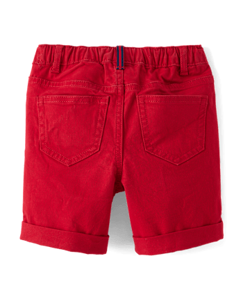 Boys Roll Cuff Pull On Shorts - American Cutie