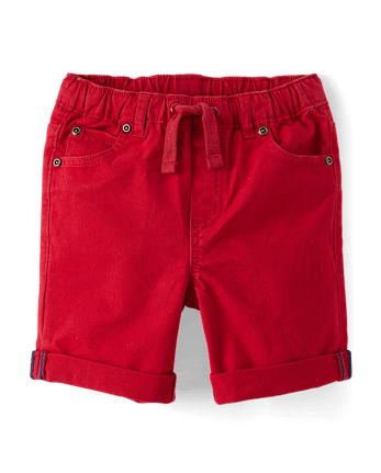 Boys Roll Cuff Pull On Shorts - American Cutie