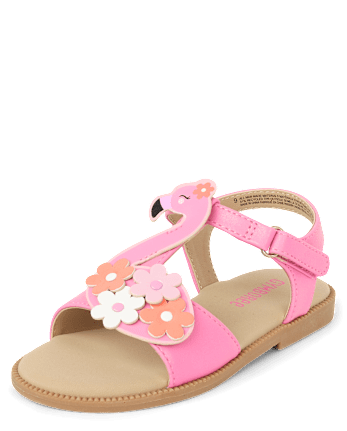 Girls Flamingo Sandals - Seaside Palms