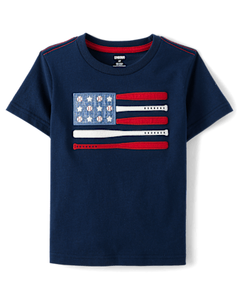 Boys Embroidered Baseball Top - Sweet Summer