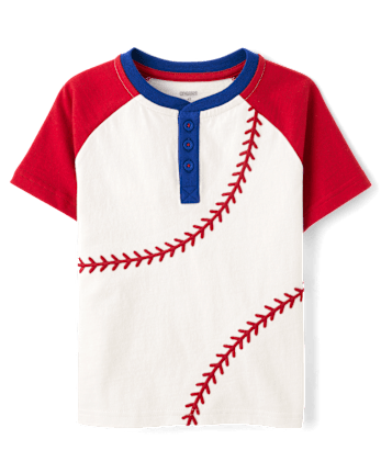 Boys Baseball Henley Top - Sweet Summer