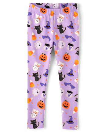 Girls Halloween Leggings - Halloween