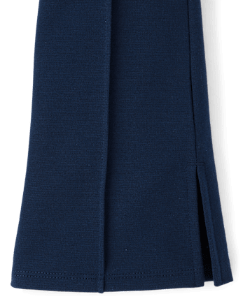 Girls Button Ponte Split Flare Jeggings - Little Essentials