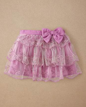 Girls Eyelet Lace Tiered Skirt - Magical Meadows
