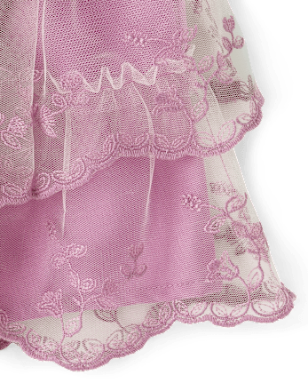 Girls Eyelet Lace Tiered Skirt - Magical Meadows