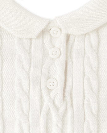 Girls Cable Knit Pleated Fit And Flare Dress - Campus Cuties