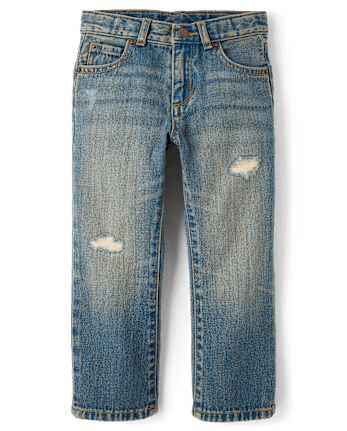 Kids Ripped Relaxed Jeans - Little Essentials