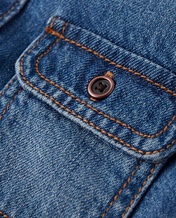 Kids Denim Button Up Shirt - Little Essentials