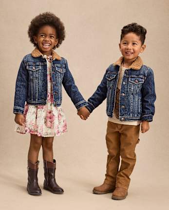 Veste en jean doublée sherpa pour enfant - Highland Hills