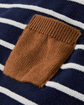 Boys Striped Pocket Sweater - Highland Hills