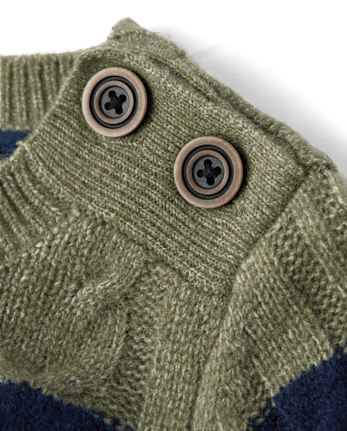Boys Striped Cable Knit Sweater - Fall Celebrations
