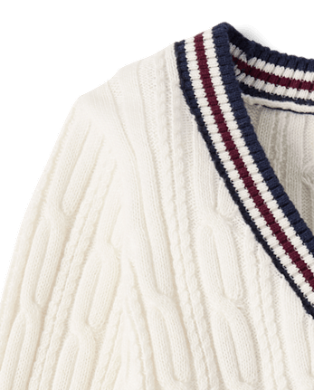 Cardigan en maille torsadée avec nœud pour fille - Campus Cuties