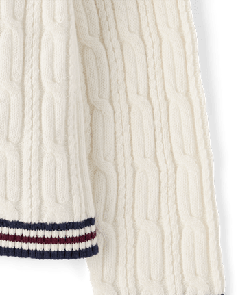 Cardigan en maille torsadée avec nœud pour fille - Campus Cuties