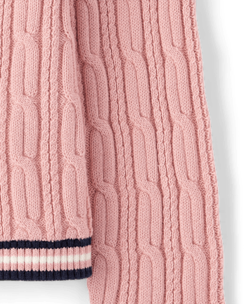 Cardigan en maille torsadée avec nœud pour fille - Campus Cuties