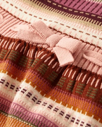 Robe pull rayée à nœud pour fille - Highland Hills