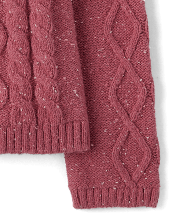 Girls Cable Knit Flutter Sweater - Highland Hills