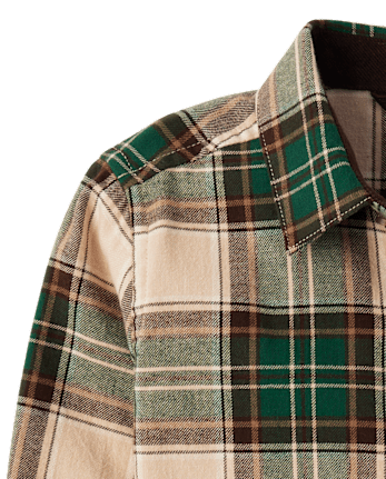Chemise à carreaux boutonnée pour enfants - Fêtes d'automne