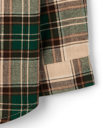 Chemise à carreaux boutonnée pour enfants - Fêtes d'automne