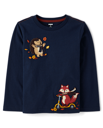 Boys Embroidered Animal Top - Highland Hills
