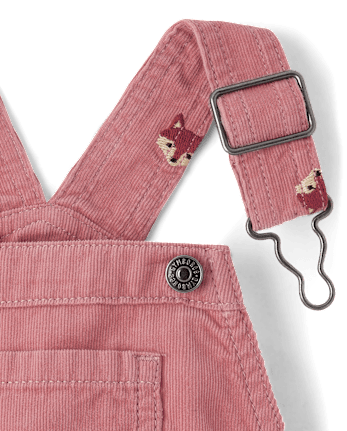 Jupe-culotte en velours côtelé à volants et motif renard brodé pour fille - Highland Hills