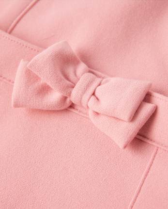 Girls Scalloped Button Ponte Jumper - Campus Cuties