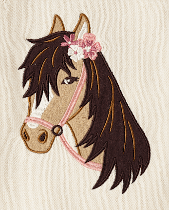Girls Embroidered Horse Shawl Cardigan - Highland Hills