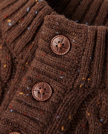 Pull à col montant en maille torsadée texturée pour garçon - Little Essentials
