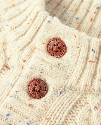Pull à col montant en maille torsadée texturée pour garçon - Little Essentials