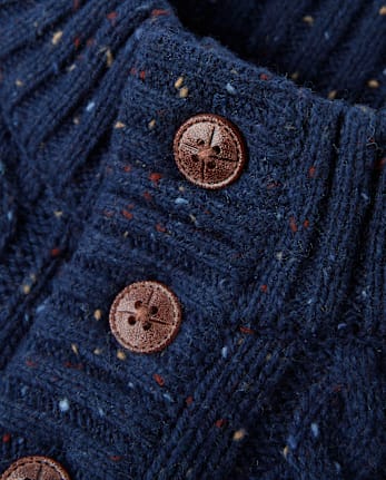 Pull à col montant en maille torsadée texturée pour garçon - Little Essentials
