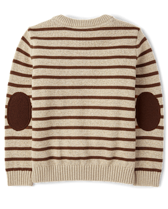 Boys Striped Embroidered Truck Sweater - Fall Celebrations