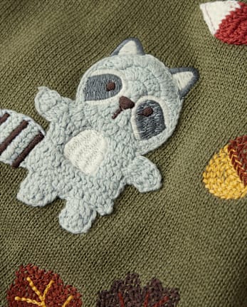 Boys Embroidered Animal Sweater - Highland Hills