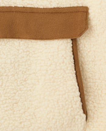 Pull Sherpa à demi-pression pour enfant - Highland Hills