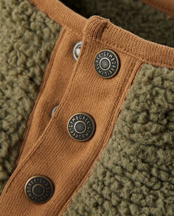 Kids Half Snap Sherpa Pullover - Highland Hills