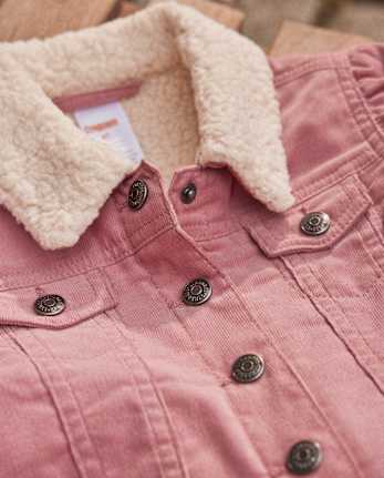 Girls Sherpa-Lined Corduroy Jacket - Highland Hills