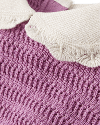 Girls Crochet Peter Pan Sweater - Magical Meadows