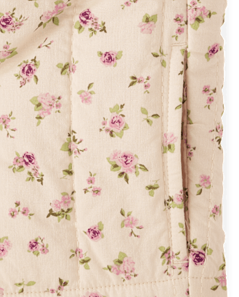 Girls Floral Quilted Jacket - Magical Meadows