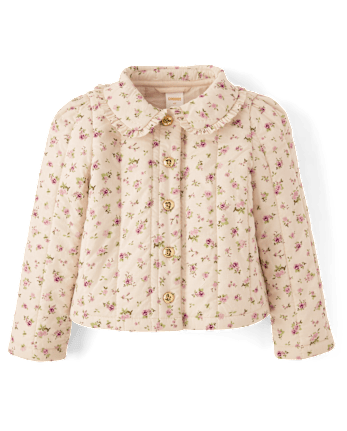 Girls Floral Quilted Jacket - Magical Meadows