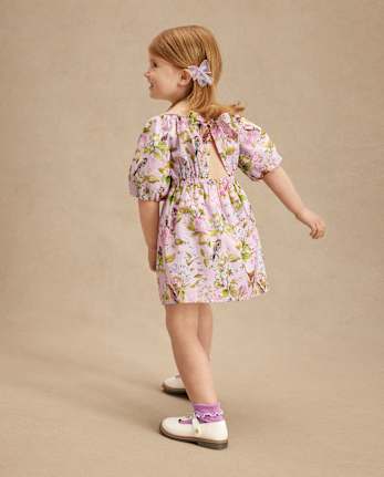 Robe à fleurs et animaux pour fille - Magical Meadows