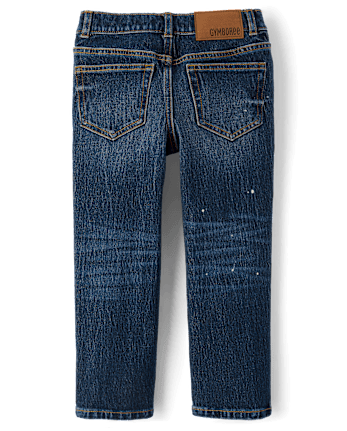 Kids Embroidered Varsity Relaxed Jeans - Campus Cuties