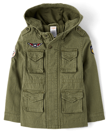 Kids Embroidered Aviator Patch Jacket - Highland Hills