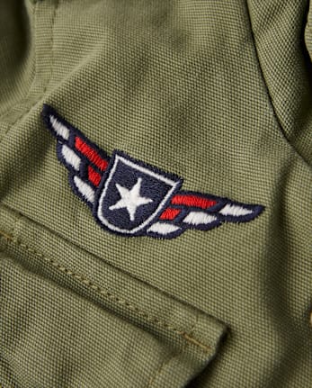 Kids Embroidered Aviator Patch Jacket - Highland Hills