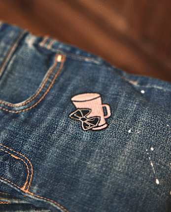 Girls Embroidered Varsity Wide Leg Jeans - Campus Cuties