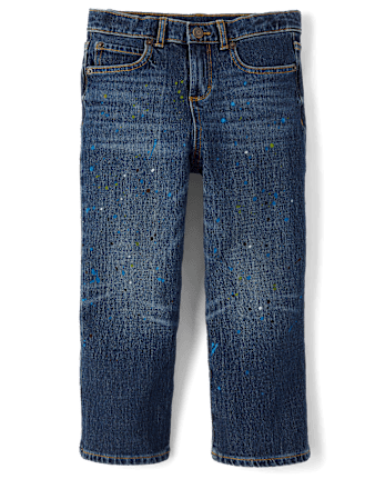 Kids Paint Splatter Baggy Jeans - Campus Cuties